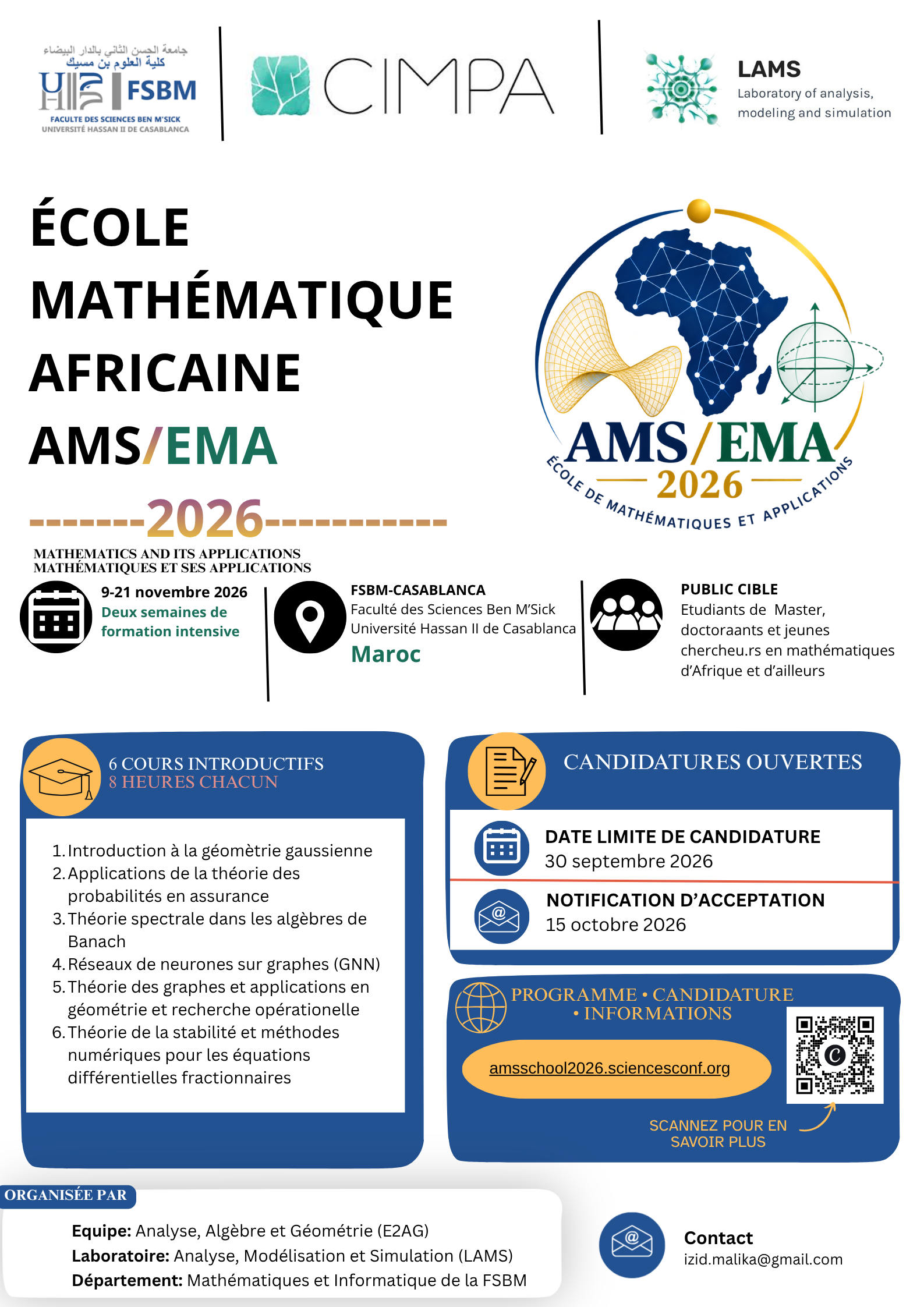 École Mathématique Africaine – AMS/EMA 2026
