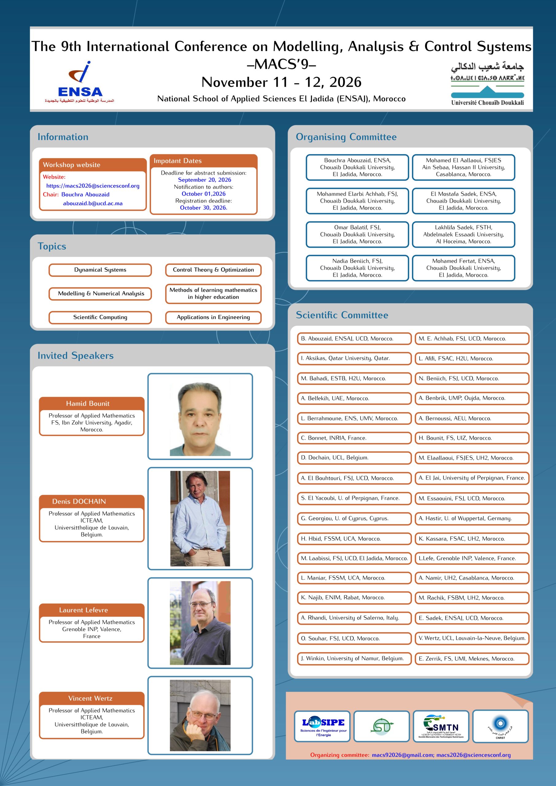 SM2A Rappel: Call for Abstracts – International Conference MACS’9